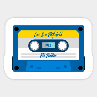 Pat Benatar Classic Blue Cassette Sticker